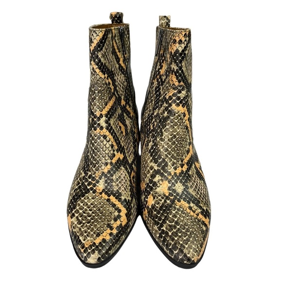 Circus By Sam Edelman Garth Vegan Leather Snake Embossed Booties Size 8.5 - Picture 5 of 12